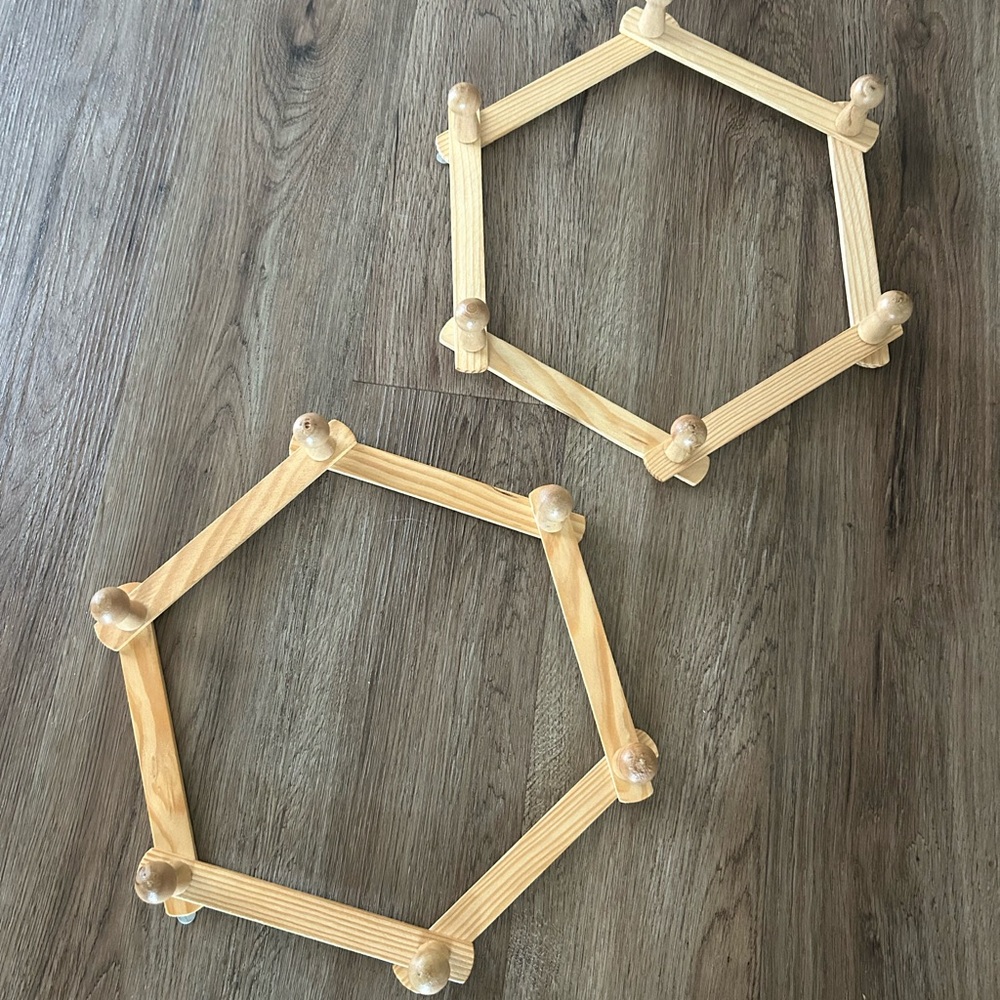 Boho wood hooks
